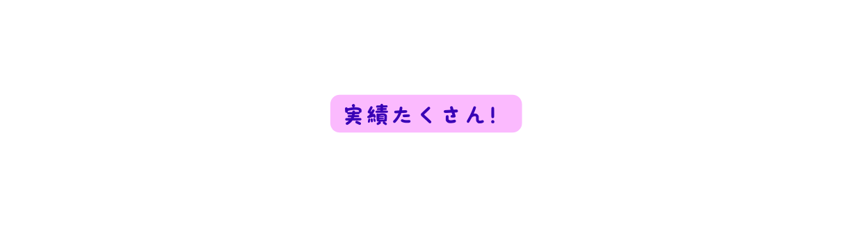 実績たくさん